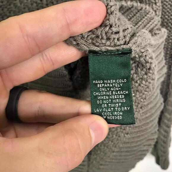 Lauren Ralph Lauren Sweater Womens Turtleneck Cableknit Chunky Heavy Cotton - Picture 7 of 8